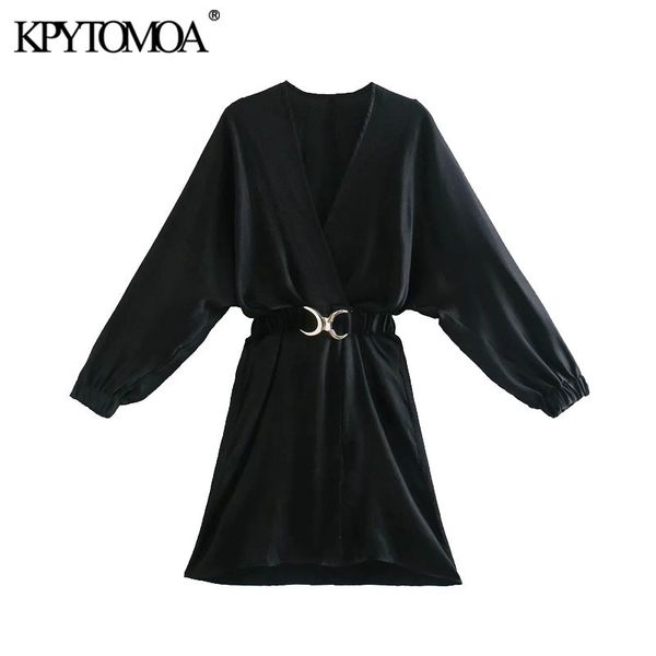 women chic fashion with buckle belt soft touch mini dress vintage long sleeve elastic waist female dresses mujer 210416, Black;gray
women chic fashion with buckle belt soft touch mini dress vintage long sleeve elastic waist female dresses mujer 210416, Black;gray