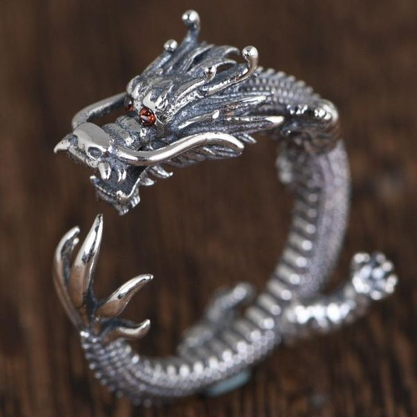 cluster rings 925 luxury fine jewelry sterling silver vintage men's dragon pride ring resizable size amulet gift for man s925 zodiac, Golden;silver
cluster rings 925 luxury fine jewelry sterling silver vintage men's dragon pride ring resizable size amulet gift for man s925 zodiac, Golden;silver