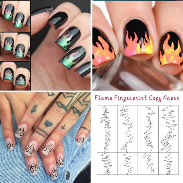 holographic laser fire flame nail sticker vinyls stencil hollow self-adhesive fires on manicure stickernail art1, Black
holographic laser fire flame nail sticker vinyls stencil hollow self-adhesive fires on manicure stickernail art1, Black