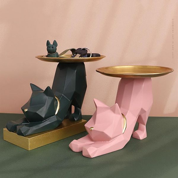 jewelry pouches, bags geometric cat resin rack home plate entrance key storage tray living room deskdecoration ornaments, Pink;blue
jewelry pouches, bags geometric cat resin rack home plate entrance key storage tray living room deskdecoration ornaments, Pink;blue