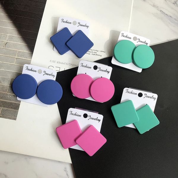 women's candy color stud earrings geometry matte roung square earrings fashion jewelry acrylic girls wedding elegant earrings, Golden;silver
women's candy color stud earrings geometry matte roung square earrings fashion jewelry acrylic girls wedding elegant earrings, Golden;silver
