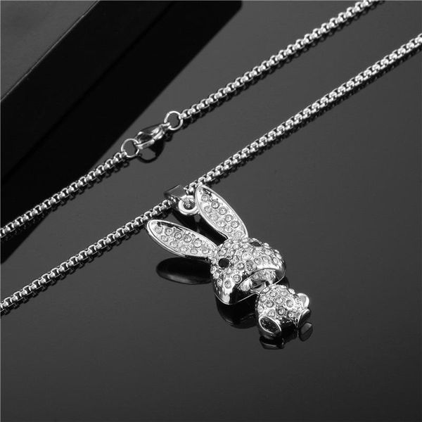 ins stainless steel necklace full rhinestone pendant necklaces twist chain for women men fashion party jewelry, Silver
ins stainless steel necklace full rhinestone pendant necklaces twist chain for women men fashion party jewelry, Silver