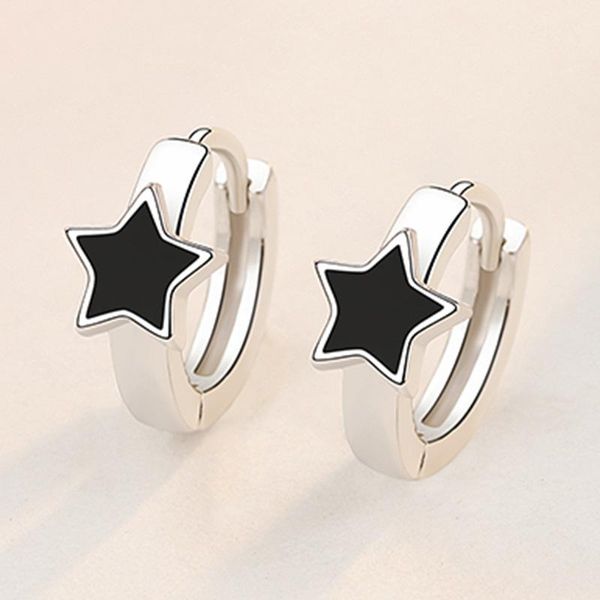 hoop & huggie yaologe 925 sterling silver korean black five-pointed star zircon earrings female fashion charm temperament small jewelry, Golden;silver
hoop & huggie yaologe 925 sterling silver korean black five-pointed star zircon earrings female fashion charm temperament small jewelry, Golden;silver