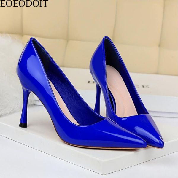 dress shoes eoeodoit party night club 9 cm stiletto heels pointed toe slip on shinning leather pumps women fashion high, Black
dress shoes eoeodoit party night club 9 cm stiletto heels pointed toe slip on shinning leather pumps women fashion high, Black
