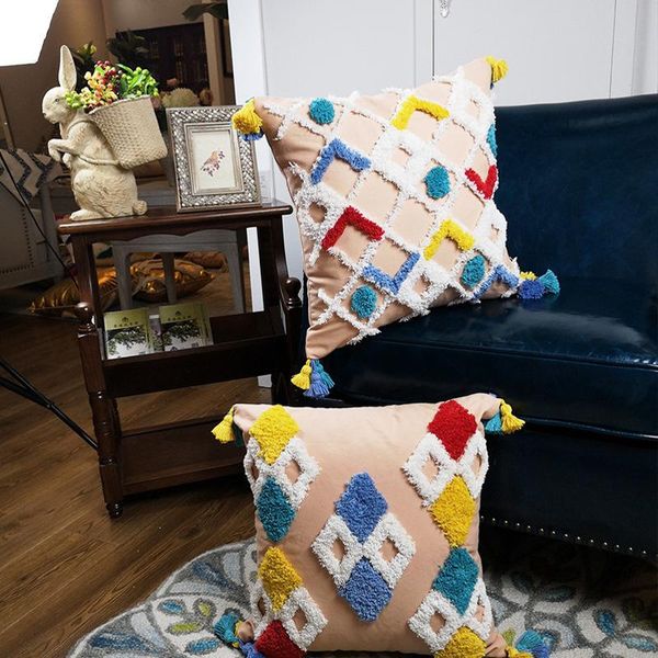 cushion/decorative pillow plaid with tassel pillowcover sofa cotton canvas tufted embroidery throw cushion cover living room decoration
cushion/decorative pillow plaid with tassel pillowcover sofa cotton canvas tufted embroidery throw cushion cover living room decoration