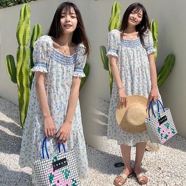 maternity dresses 2021 summer dress blue floral fashion square collar pregnancy beach sweet loose pregnant woman chiffon, White 
maternity dresses 2021 summer dress blue floral fashion square collar pregnancy beach sweet loose pregnant woman chiffon, White