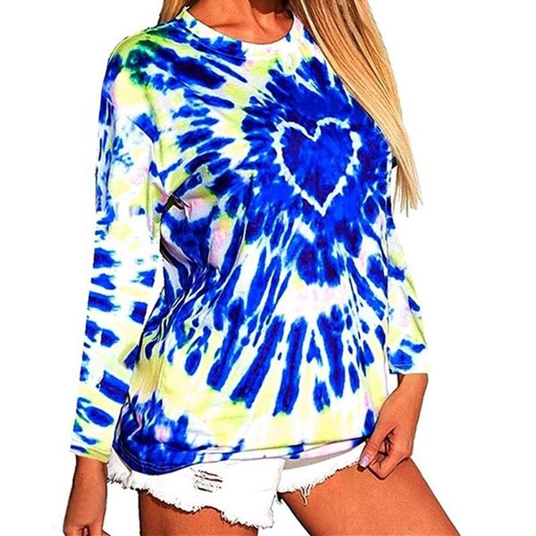 women's t-shirt loose casual women fashion long sleeve o neck tie dye plus size comfortable breathable, White
women's t-shirt loose casual women fashion long sleeve o neck tie dye plus size comfortable breathable, White
