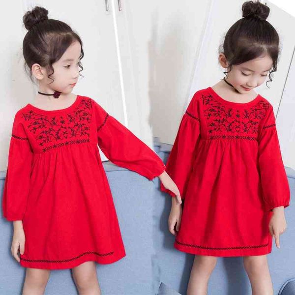 children's wear 2021 spring girls' new pure cotton princess embroidered children's dress baby skirt, Red;yellow
children's wear 2021 spring girls' new pure cotton princess embroidered children's dress baby skirt, Red;yellow