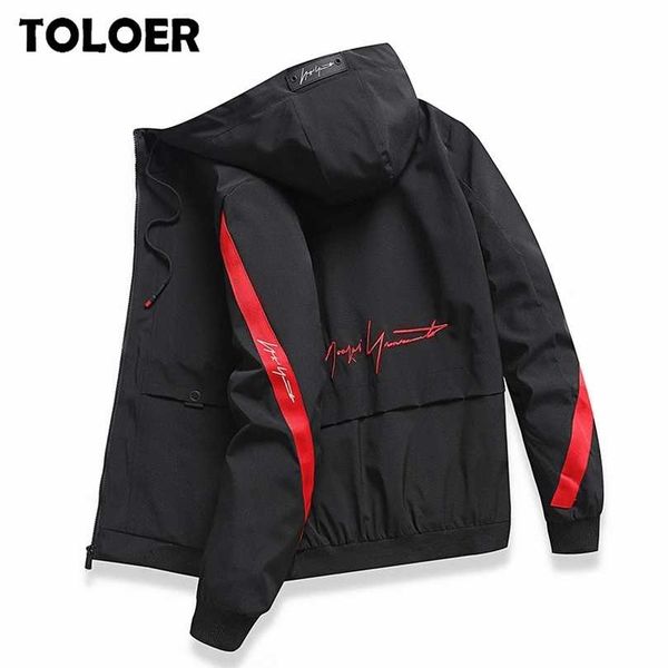 men hooded bomber jacket spring autumn men's casual street slim windbreaker man clothing coat 211126, Black;brown
men hooded bomber jacket spring autumn men's casual street slim windbreaker man clothing coat 211126, Black;brown