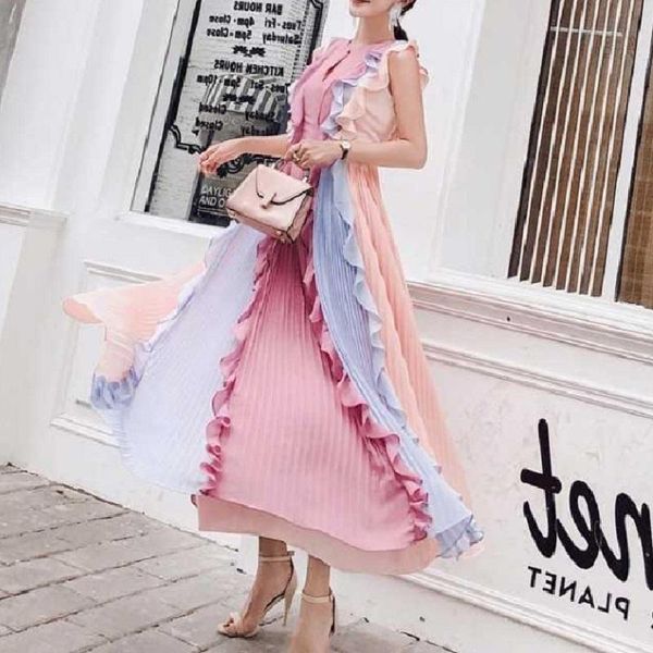 casual dresses summer women's clothing chiffon ruffles fashion pleated long dress2021 banquet party big swing dress xl, Black;gray
casual dresses summer women's clothing chiffon ruffles fashion pleated long dress2021 banquet party big swing dress xl, Black;gray