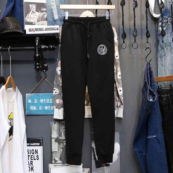 Fashion Spring Autumn Black Loose Big Size 5xl Ladies Long Trousers Harem Pants Women Casual Diamonds Motion Pants, Black;white
Fashion Spring Autumn Black Loose Big Size 5xl Ladies Long Trousers Harem Pants Women Casual Diamonds Motion Pants, Black;white