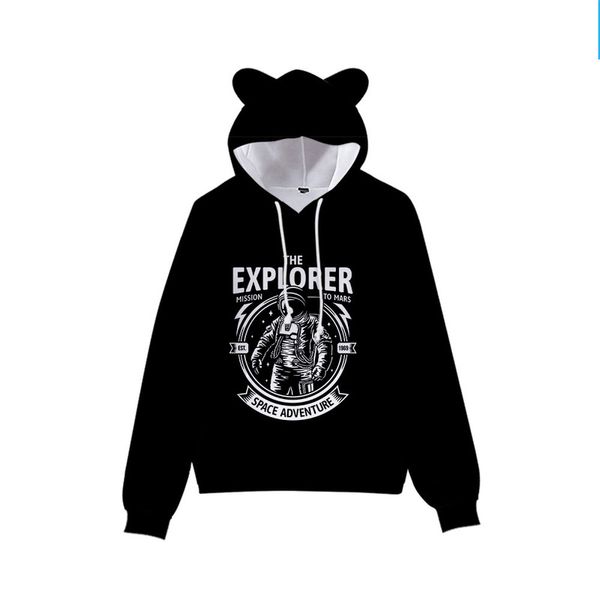 Moon pattern cute boy girl clothes hooded 3D printing hooded sweater tops autumn early winter ears hooded pullover, Black
Moon pattern cute boy girl clothes hooded 3D printing hooded sweater tops autumn early winter ears hooded pullover, Black