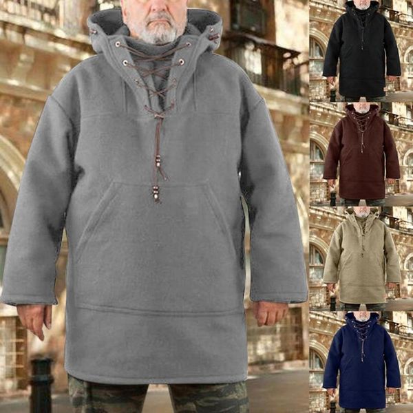 men's hoodies & sweatshirts men sweatshirt long sleeve solid color stylish front pockets loose pullover hoodie woolen lace up casual wa, Black
men's hoodies & sweatshirts men sweatshirt long sleeve solid color stylish front pockets loose pullover hoodie woolen lace up casual wa, Black