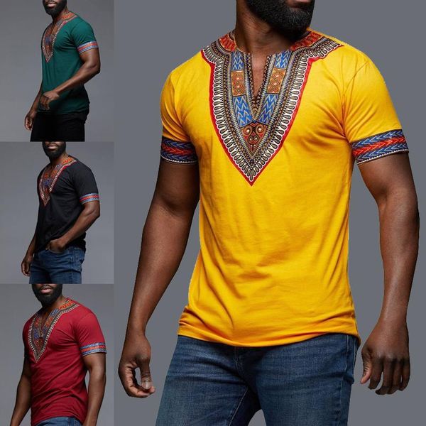 men's t-shirts summer short sleeve ethnic style printed v-neck men cotton sport casual dashiki, White;black
men's t-shirts summer short sleeve ethnic style printed v-neck men cotton sport casual dashiki, White;black