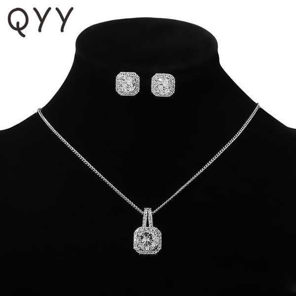 earrings & necklace qyy fashion cubic zirconia and set for women accessories bridal wedding jewelry sets party jewellery gifts, Silver
earrings & necklace qyy fashion cubic zirconia and set for women accessories bridal wedding jewelry sets party jewellery gifts, Silver