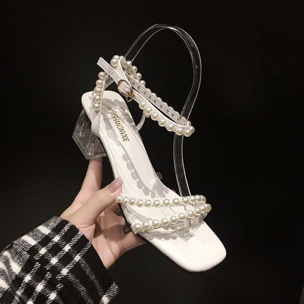 sandals fat heels 4cm lower thick heeled fairy style summer of 2021 clear heel pearls cute girls sweety women, Black
sandals fat heels 4cm lower thick heeled fairy style summer of 2021 clear heel pearls cute girls sweety women, Black