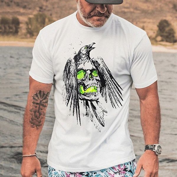 men's t shirt stamping graphic skull bird crew neck casual daily print short sleeve lightweight fashion big and tall sports white blac, White;black
men's t shirt stamping graphic skull bird crew neck casual daily print short sleeve lightweight fashion big and tall sports white blac, White;black