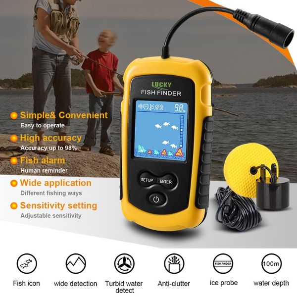 color screen 100m depth range sonar sounders fishfinder portable wired fish finder tool equiment
color screen 100m depth range sonar sounders fishfinder portable wired fish finder tool equiment