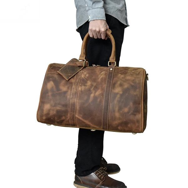 duffel bags men's vintage crazy horse leather travel bag 18" genuine cowhide large tote messenger
duffel bags men's vintage crazy horse leather travel bag 18" genuine cowhide large tote messenger
