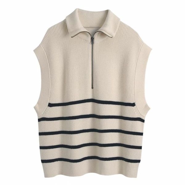 women's sweaters women turtleneck striped knitted sweater female sleeveless pullover casual lady loose sw1280, White;black
women's sweaters women turtleneck striped knitted sweater female sleeveless pullover casual lady loose sw1280, White;black