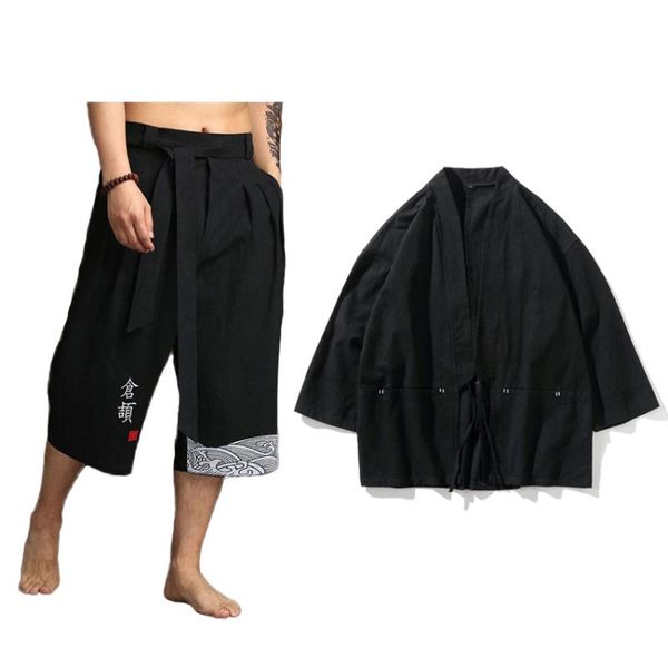 ethnic clothing japanese traditional kimono pants men asian samurai cadigan jacket casual loose yukata trousers linen cropped, Red
ethnic clothing japanese traditional kimono pants men asian samurai cadigan jacket casual loose yukata trousers linen cropped, Red
