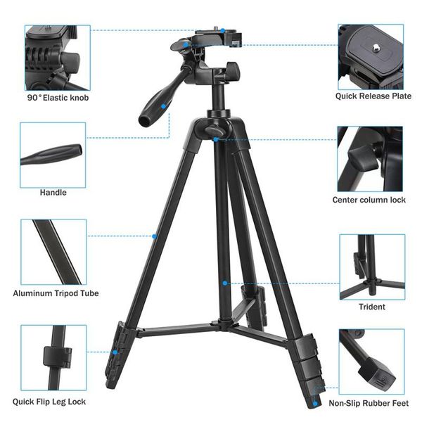 professional tripod extendable travel lightweight stand with phone holder for camera smartphone live broadcast tripods
professional tripod extendable travel lightweight stand with phone holder for camera smartphone live broadcast tripods