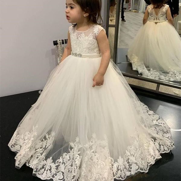 little white flower girls dresses lace vintage floor length princess kids formal wear, White;red
little white flower girls dresses lace vintage floor length princess kids formal wear, White;red