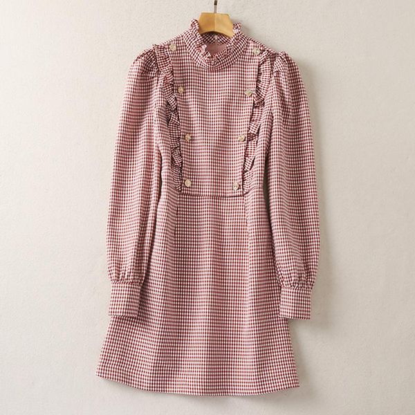 casual dresses red roosarosee fashion spring autumn women stand collar ruffles plaid print long sleeve mini vestidos party dress, Black;gray
casual dresses red roosarosee fashion spring autumn women stand collar ruffles plaid print long sleeve mini vestidos party dress, Black;gray