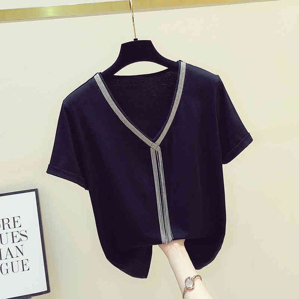 fashion women's short sleeves v neck tassels chain t-shirt summer tee laides pullover casual tees a3382 210428, White
fashion women's short sleeves v neck tassels chain t-shirt summer tee laides pullover casual tees a3382 210428, White