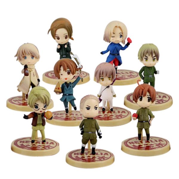9pcs/set 5-6cm anime axis powers hetalia pvc action figure toy collection model doll birthday gift for kids
9pcs/set 5-6cm anime axis powers hetalia pvc action figure toy collection model doll birthday gift for kids