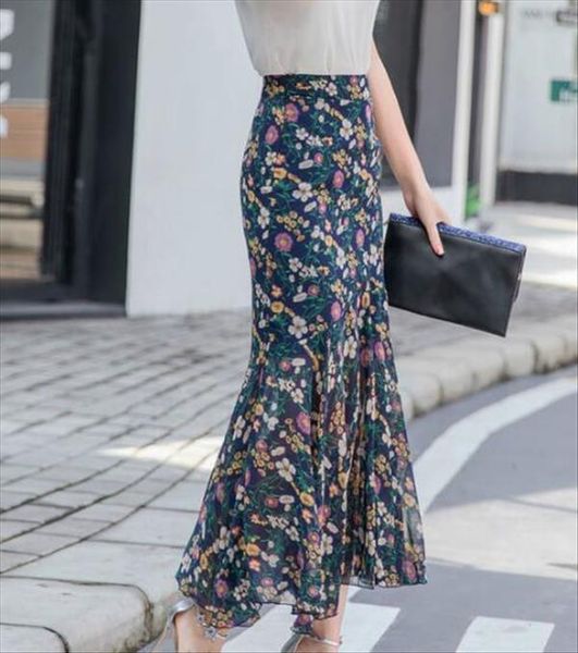 high waist mermaid chiffon flower women skirts print summer beach floral a line korean style, Black
high waist mermaid chiffon flower women skirts print summer beach floral a line korean style, Black