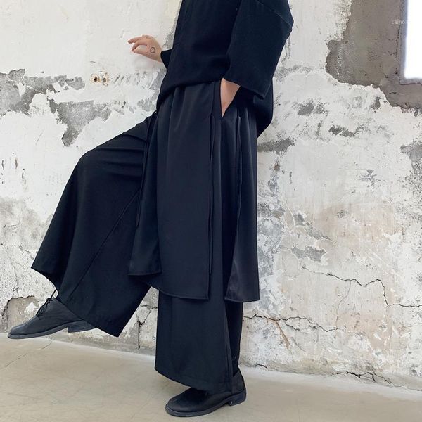 men's trousers spring and autumn loose wide leg casual large bell bottoms nine minutes cargo pants yamamoto style, Black
men's trousers spring and autumn loose wide leg casual large bell bottoms nine minutes cargo pants yamamoto style, Black