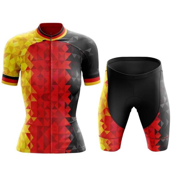 racing sets 2021 germany summer women cycling / suit customized road mountain race clothing gel breathable pad, Black;blue
racing sets 2021 germany summer women cycling / suit customized road mountain race clothing gel breathable pad, Black;blue