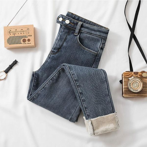 women's jeans streetwear high waist thickening skinny denim pants women plus size warm stretch pencil ladies slim velvet, Blue
women's jeans streetwear high waist thickening skinny denim pants women plus size warm stretch pencil ladies slim velvet, Blue