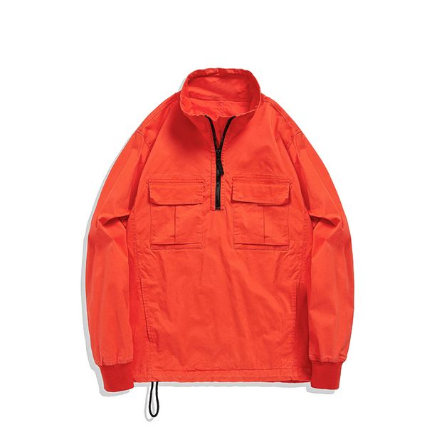 2020ss spring autumn half zipper casual men's jackets solid color european and american style with trendy brand trend orange coat, Black;brown
2020ss spring autumn half zipper casual men's jackets solid color european and american style with trendy brand trend orange coat, Black;brown
