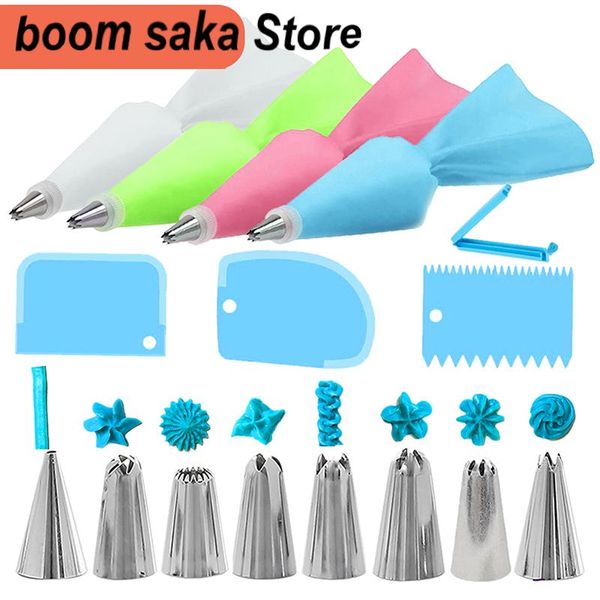 cake decorating tips set 8/11pcs/set silicone kitchen accessories icing piping cream pastry bag 6 stainless steel nozzle baking & tools
cake decorating tips set 8/11pcs/set silicone kitchen accessories icing piping cream pastry bag 6 stainless steel nozzle baking & tools