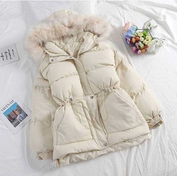 big fur collar drawstring high waist parka thicken jacket women thick parkas warm sash tie up zipper down outerwear 210531, Black
big fur collar drawstring high waist parka thicken jacket women thick parkas warm sash tie up zipper down outerwear 210531, Black