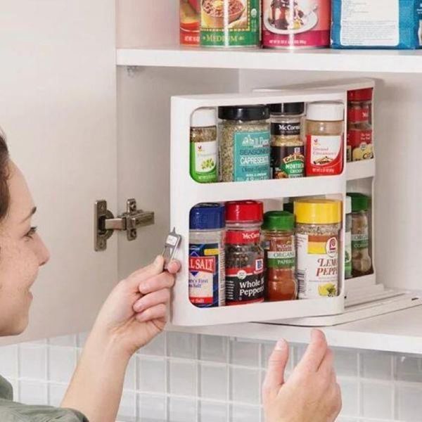 multi-function rotating storage rack daily shelf kitchen cabinet spice holder
multi-function rotating storage rack daily shelf kitchen cabinet spice holder