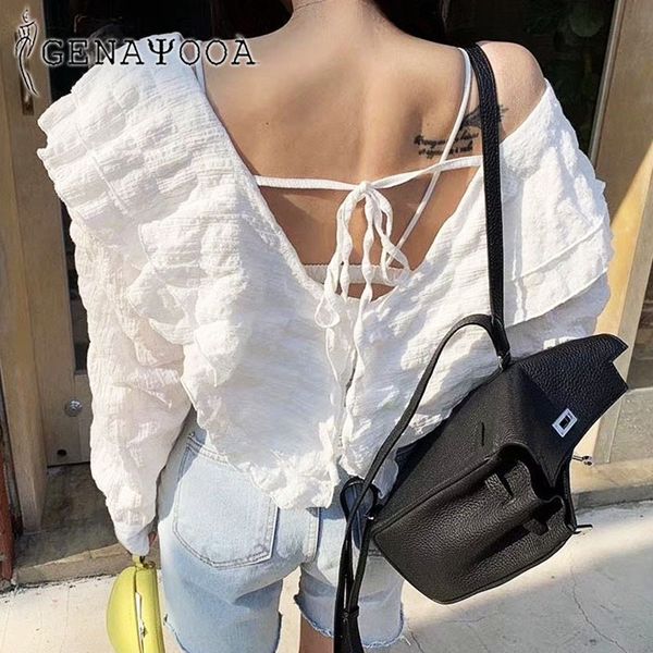 genayooa streetwear deep v neck womens and blouse women elegant vintage off shoulder ladies autumn blusa feminina 210417, White
genayooa streetwear deep v neck womens and blouse women elegant vintage off shoulder ladies autumn blusa feminina 210417, White