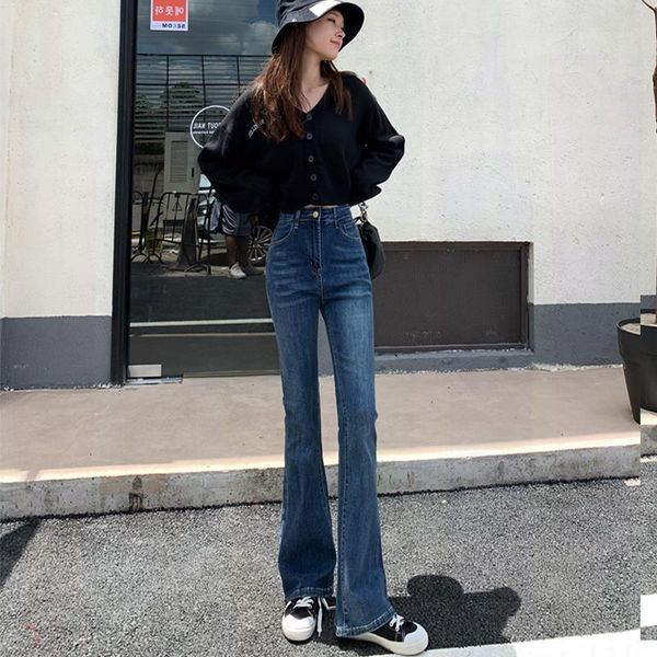 cowboy autumn style in 2021 is waist, micro flared women's slim, slim and high elastic pants, Blue
cowboy autumn style in 2021 is waist, micro flared women's slim, slim and high elastic pants, Blue