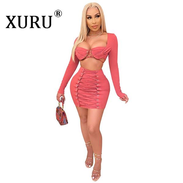 casual dresses xuru european and american lace-up breast-wrapped dress two-piece long-sleeved hip suit, Black;gray
casual dresses xuru european and american lace-up breast-wrapped dress two-piece long-sleeved hip suit, Black;gray