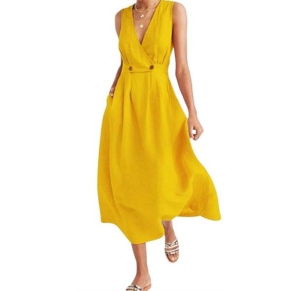 casual dresses plus size summer women solid color v neck sleeveless a-line long dress elegant, Black;gray
casual dresses plus size summer women solid color v neck sleeveless a-line long dress elegant, Black;gray
