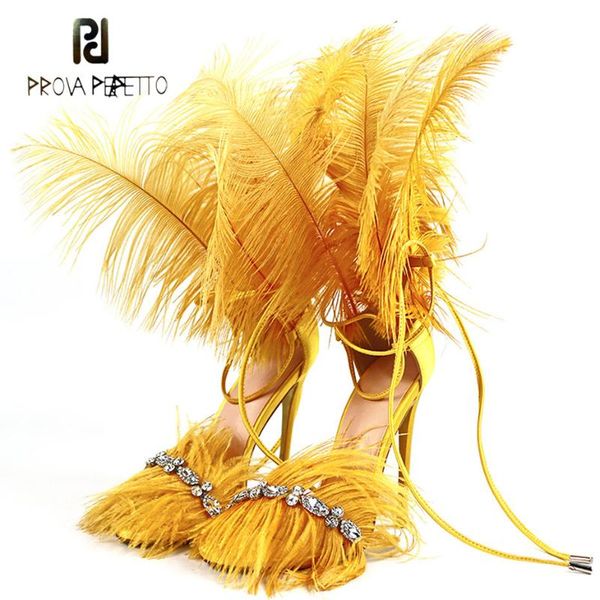 prova perfetto luxury rhinestone chain high heel sandals women summer feather decor cross tied stilettos party shoes, Black
prova perfetto luxury rhinestone chain high heel sandals women summer feather decor cross tied stilettos party shoes, Black