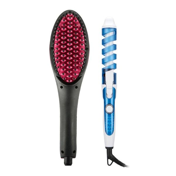 electric hair brushes ceramic straightener brush comb flat iron digital heating anti-static styling tool
electric hair brushes ceramic straightener brush comb flat iron digital heating anti-static styling tool