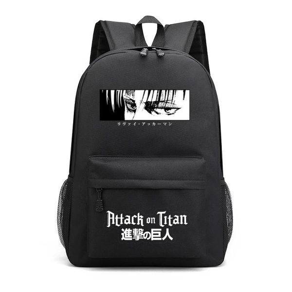 backpack attack on titan print student school bag kids/boys casual daily travel