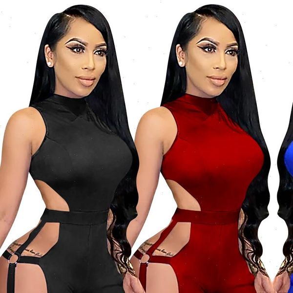 hollow out solid sleeveless womens jumpsuit turtleneck playsuit club long, Black;white
hollow out solid sleeveless womens jumpsuit turtleneck playsuit club long, Black;white