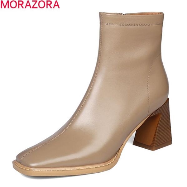 boots morazora 2021 genuine leather fashion square toe high heels women autumn winter ankle black apricot
boots morazora 2021 genuine leather fashion square toe high heels women autumn winter ankle black apricot
