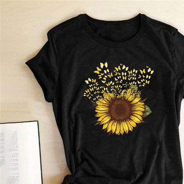 sunflower print womens t shirts graphic tees shirt women aesthetic short sleeve cotton summer clothing camisetas mujer, White
sunflower print womens t shirts graphic tees shirt women aesthetic short sleeve cotton summer clothing camisetas mujer, White
