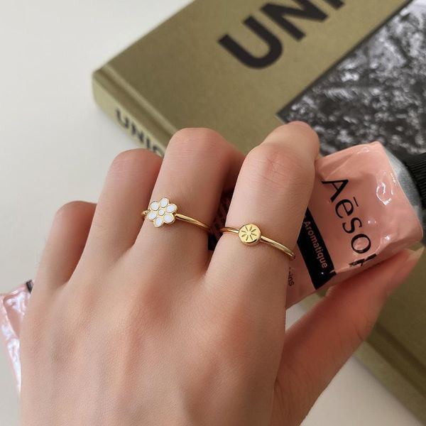 cluster rings 1pc mini 100% authentic 925 sterling silver white enamel flower & starburst ring thin jewelry tlj1194, Golden;silver
cluster rings 1pc mini 100% authentic 925 sterling silver white enamel flower & starburst ring thin jewelry tlj1194, Golden;silver