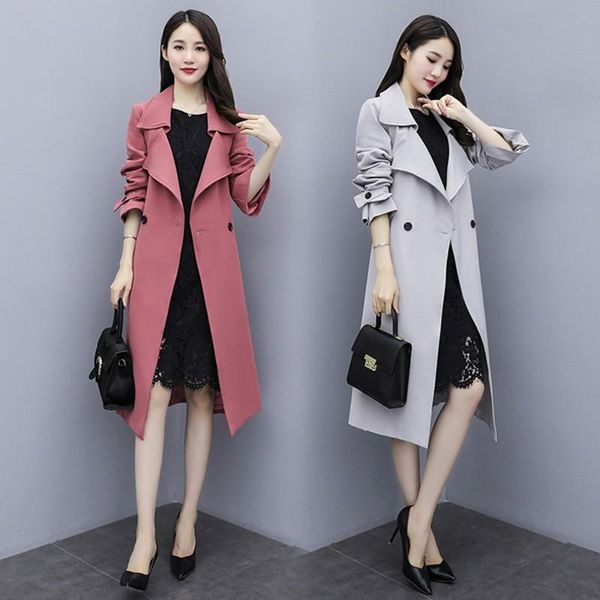 autumn winter trench coat slim ol ladies women dress windbreakers coats plus size women's jackets, Black;brown
autumn winter trench coat slim ol ladies women dress windbreakers coats plus size women's jackets, Black;brown